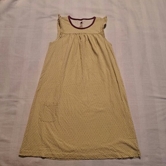 Tea Collection girls size 12 2 tone green purple & white design VGUC - Picture 1 of 6